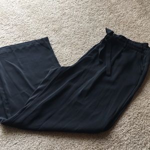 Wide Leg black full length palazzo pants